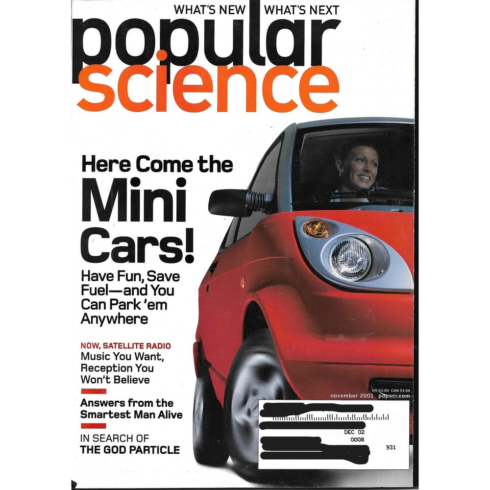 POPULAR SCIENCE Magazine November 2001 Volume 259 5
